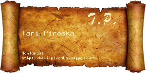 Tari Piroska névjegykártya